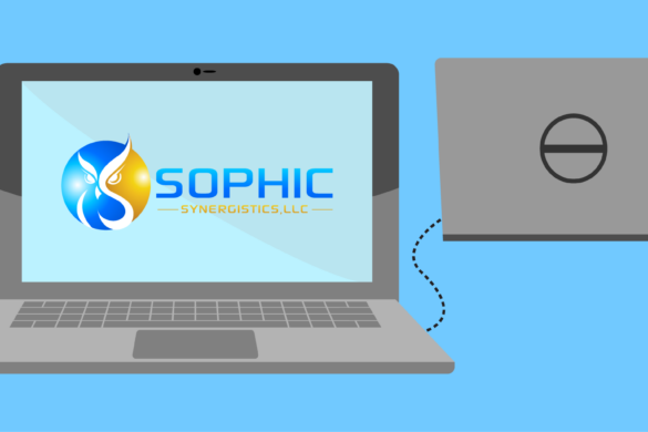 Two laptops connected through the internet